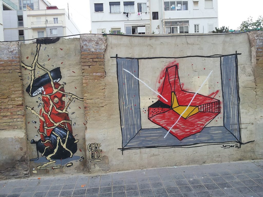 urban graffiti wall (foto: Coentor / CC BY-SA 3.0, Wikimedia Commons)